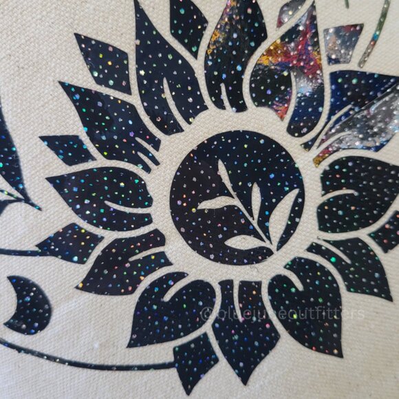 Moon Child Canvas Tote Bag | Celestial Farmers Market Tote Bag - Picture 3 of 6